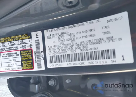 2017 Toyota Tacoma Sr из США, поврежденный, VIN 5TFAX5GN8HX095053